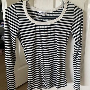 Black and White Striped Long Sleeve